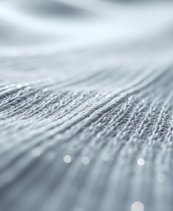 Close-up of a high-tech, sustainable fabric weave, illustrating MapleStride Athletics' textile innovation.